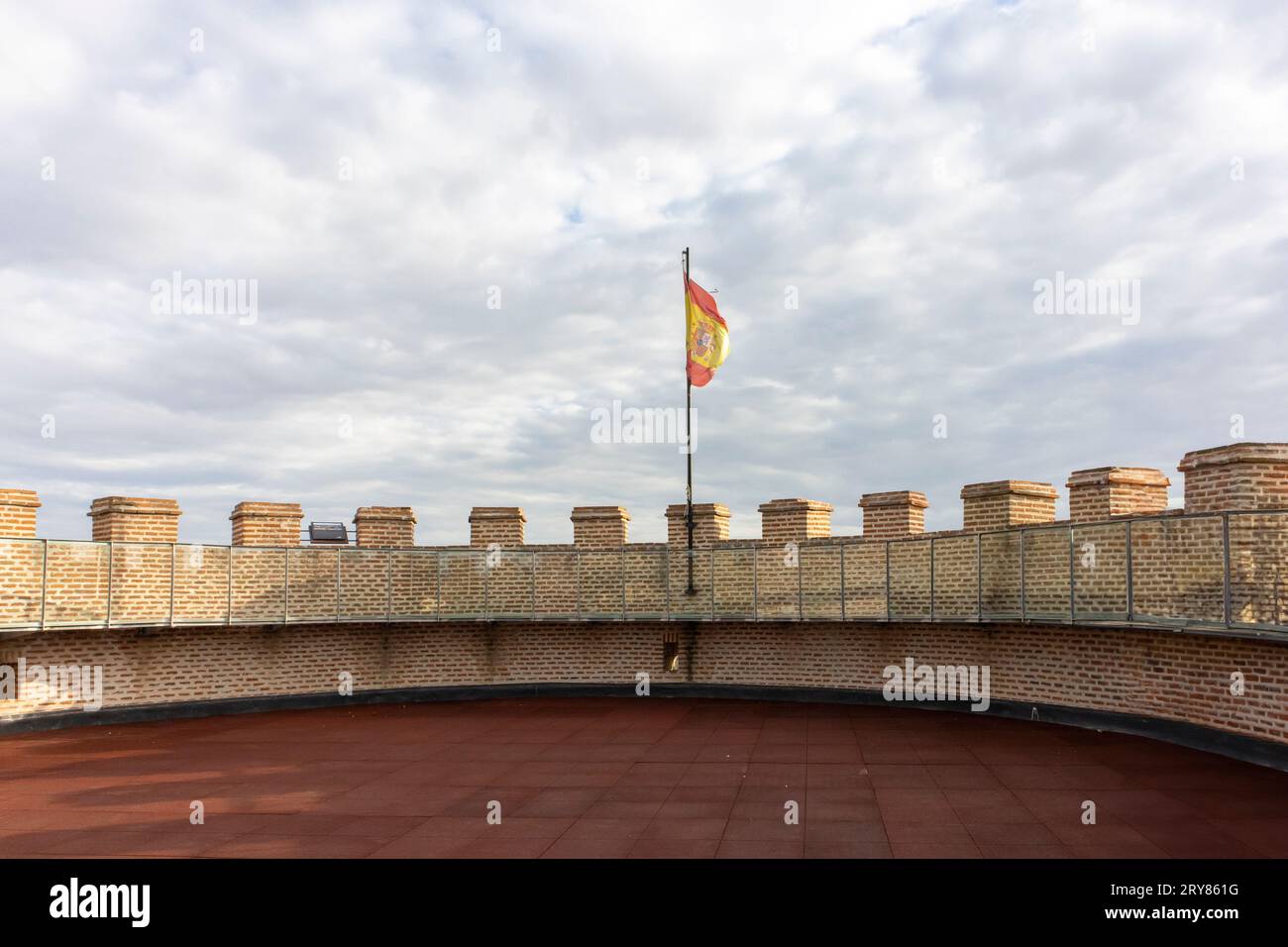Foto von der spanischen Burgfestung von innen gesehen Stockfoto