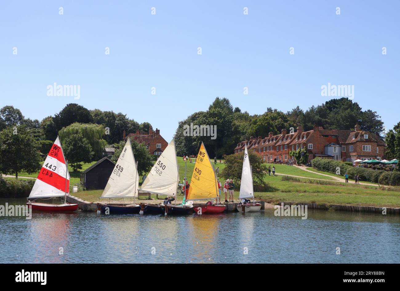 Beaulieu River mit Blick auf Buckler’s Hard im New Forest, Hampshire, UK Stockfoto