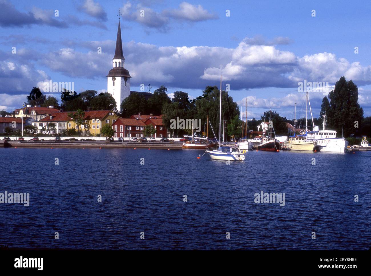 Die malerische Stadt Mariefred, Schweden Stockfoto