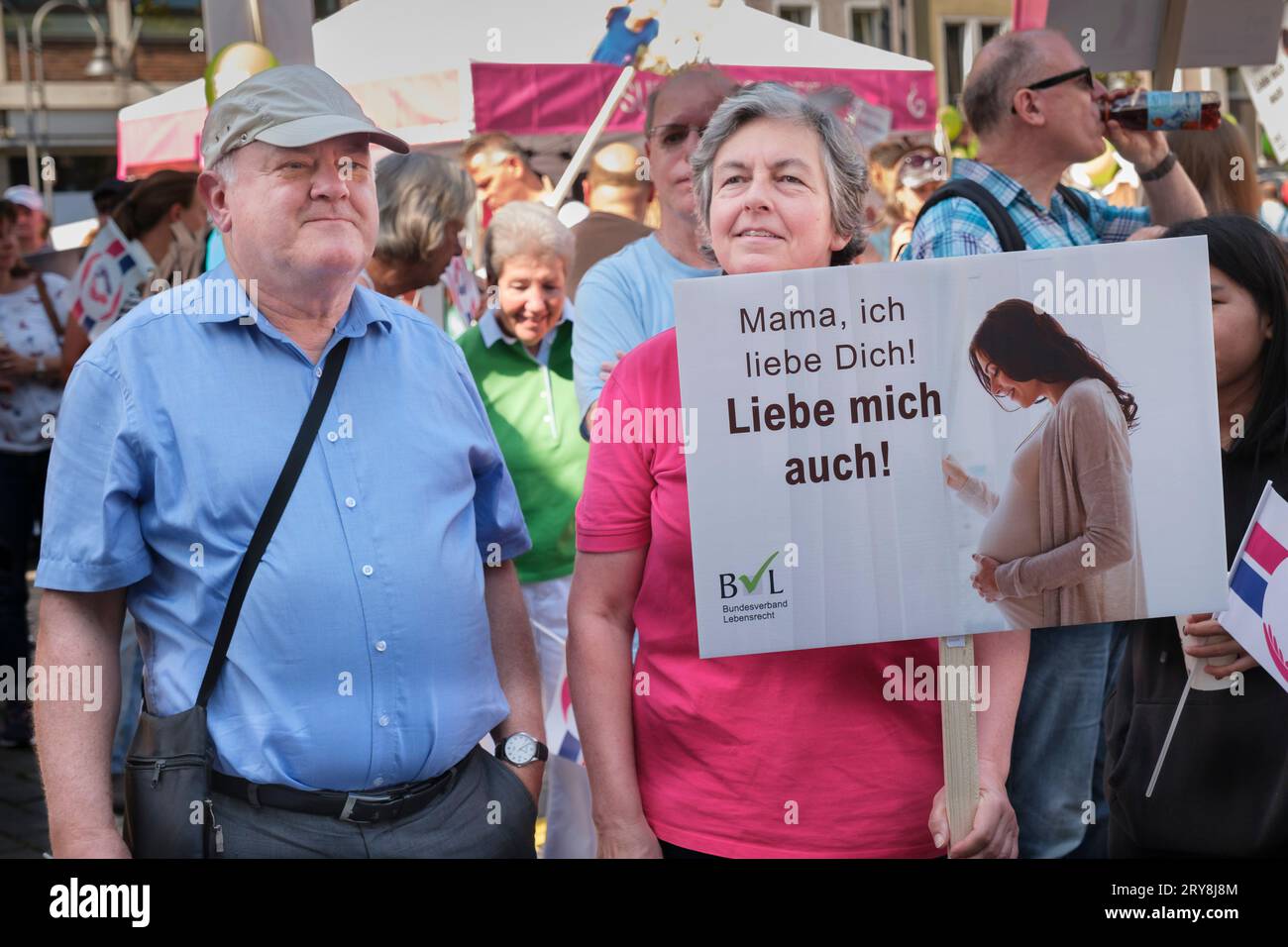 März für Leben am 16. September 2023 in Köln organisiert vom Bundesverband Lebensrecht (BVL) Stockfoto