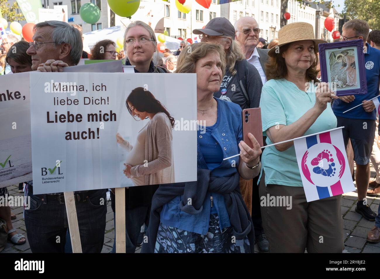 März für Leben am 16. September 2023 in Köln organisiert vom Bundesverband Lebensrecht (BVL) Stockfoto