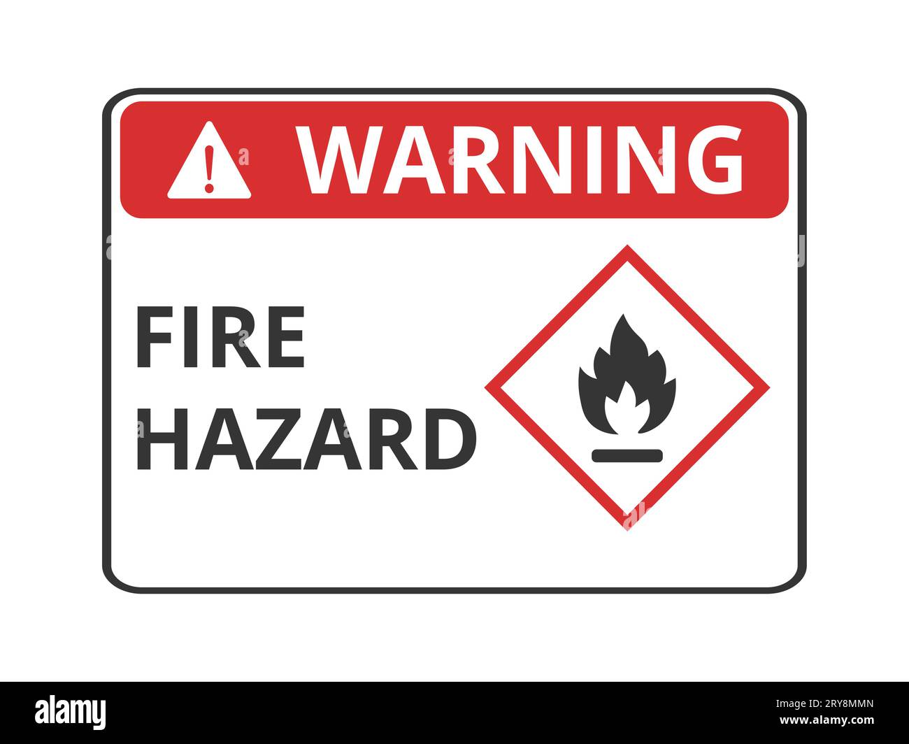 Warnung Symbol Für Brandgefahr Stock Vektor