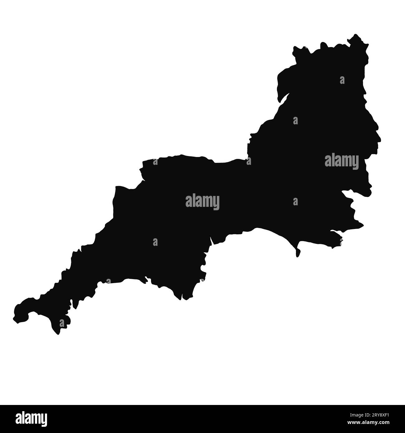 Karte von Südwestengland ist eine Region Englands, Stockfoto