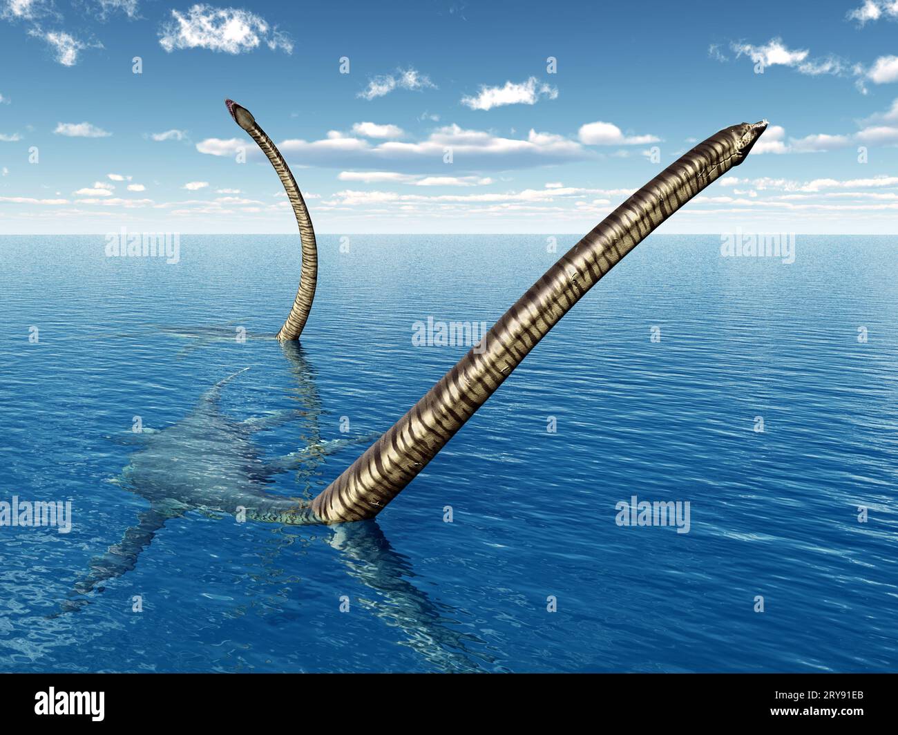 Plesiosaurier Elasmosaurus Stockfoto