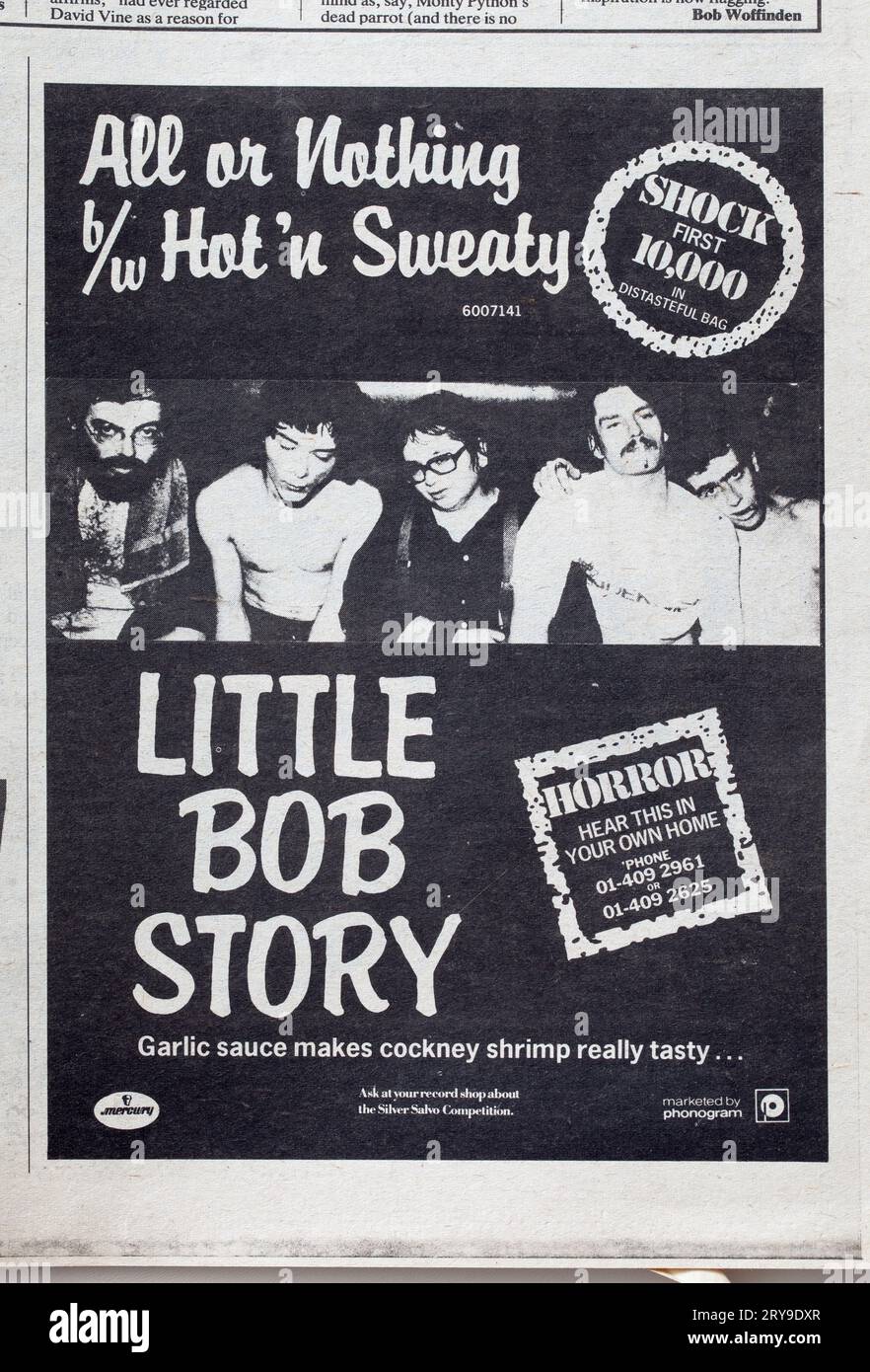 Werbespot für Little Bob Story, Ausgabe 1970 von NME New Musical Express Music Paper Stockfoto