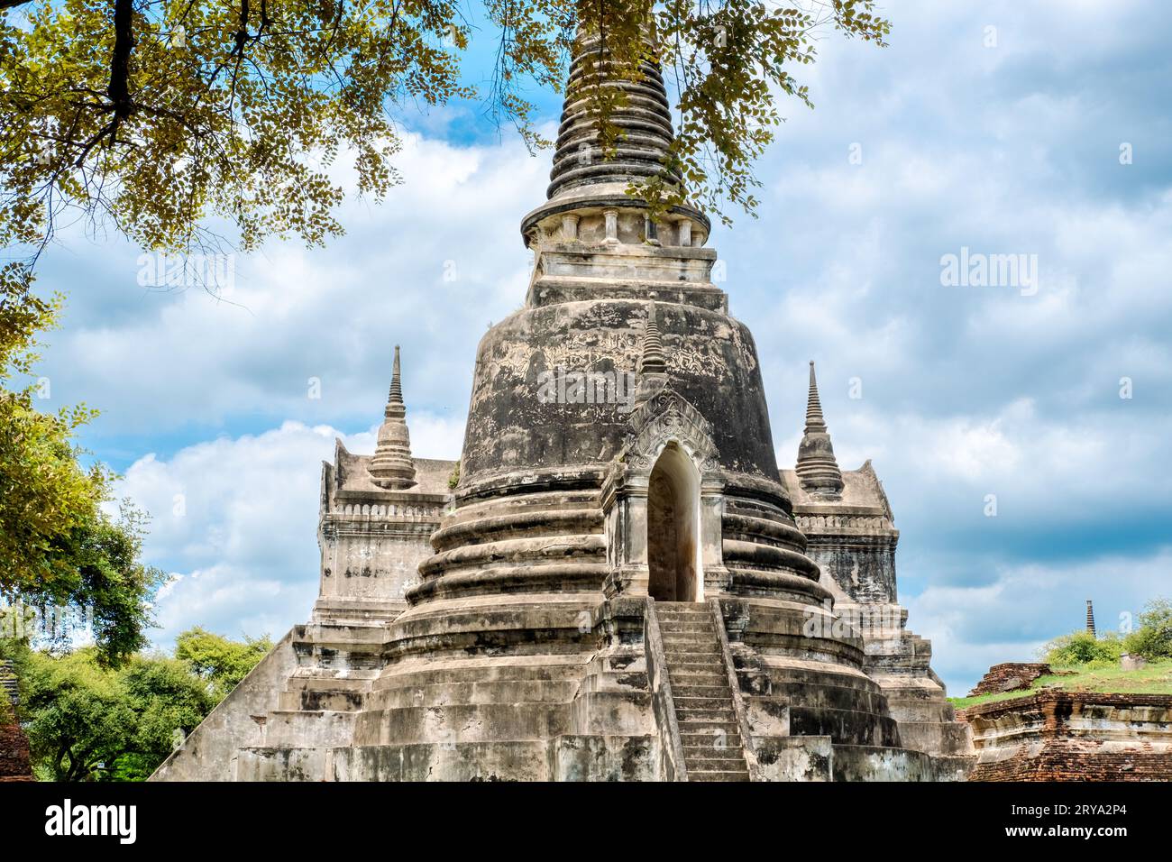 Ayutthaya, Thailand - 09 20 2023 : Wat Phra Si Sanphet ist einer der berühmten Tempel in der Provinz Phra Nakhon Si Ayutthaya, Thailand. Tempel in Phra Na Stockfoto