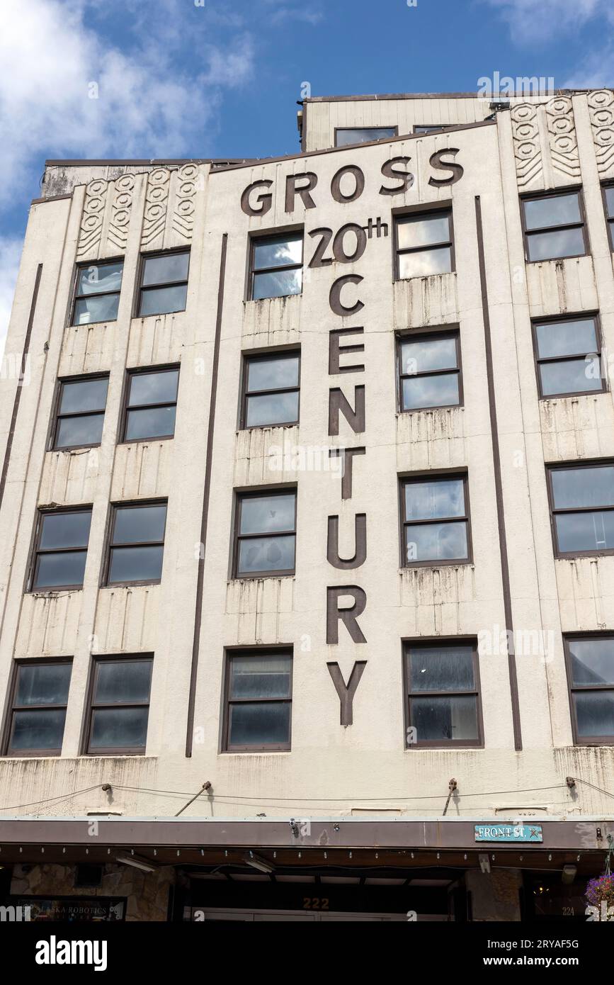 Das Grobgebäude aus dem 20. Jahrhundert befindet sich an der Front Street in der Innenstadt von Juneau, Alaska, USA Stockfoto