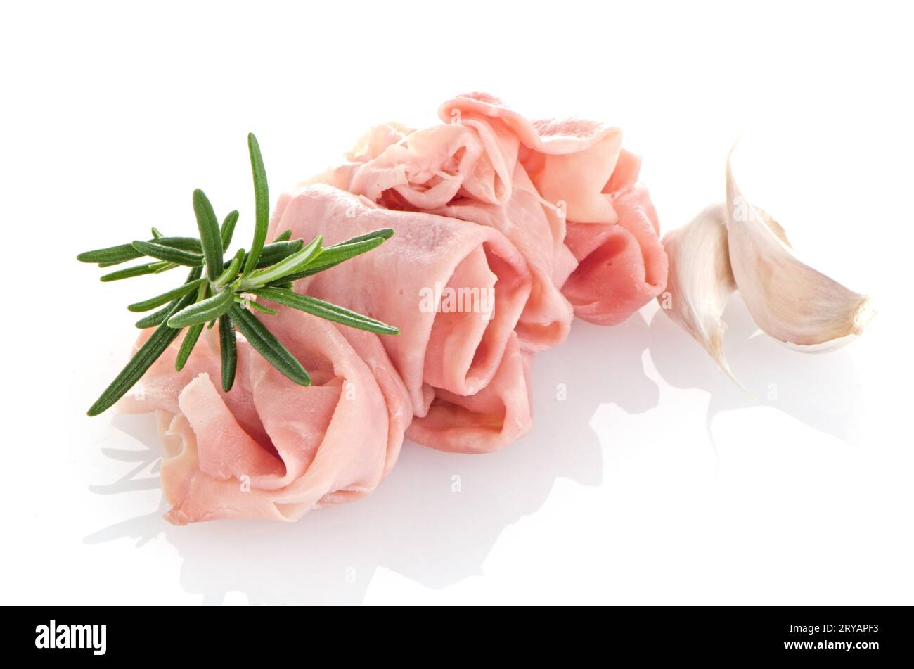 Frisch rasierter Schinken Stockfoto