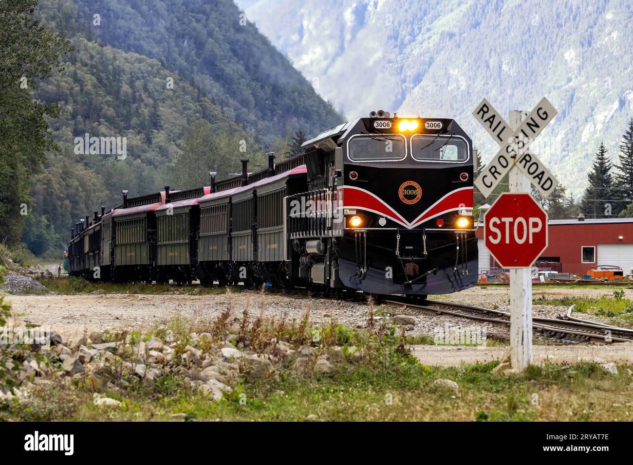 White Pass & Yukon Route Railway Train - Skagway, Alaska, USA Stockfoto