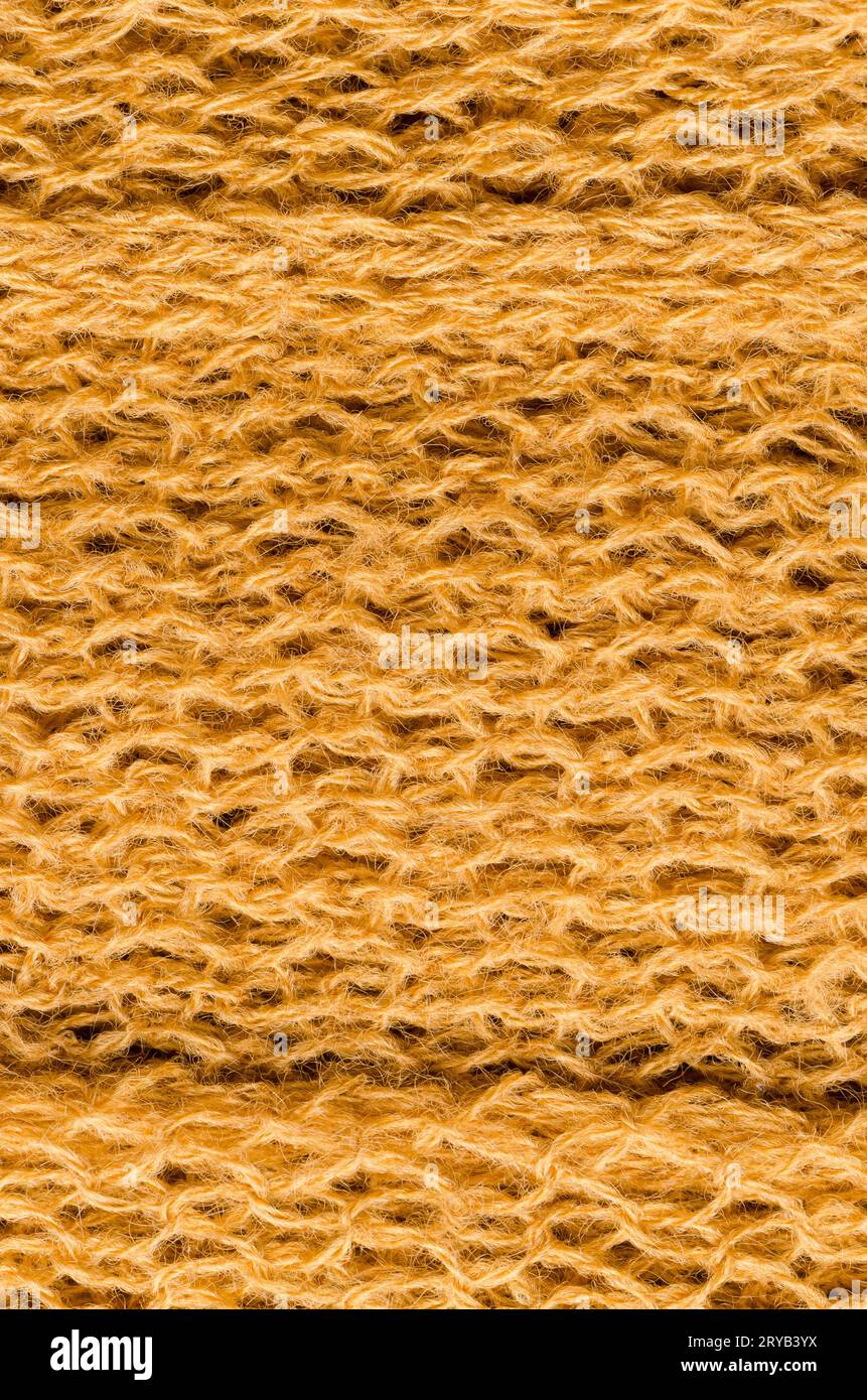 Gelbe Wollstruktur Stockfoto