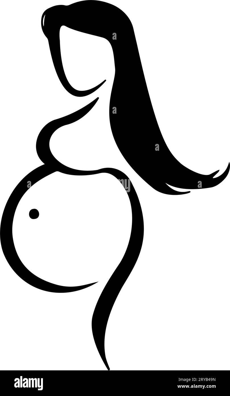 Symbol für schwanges Logo. Vektorillustration Stock Vektor