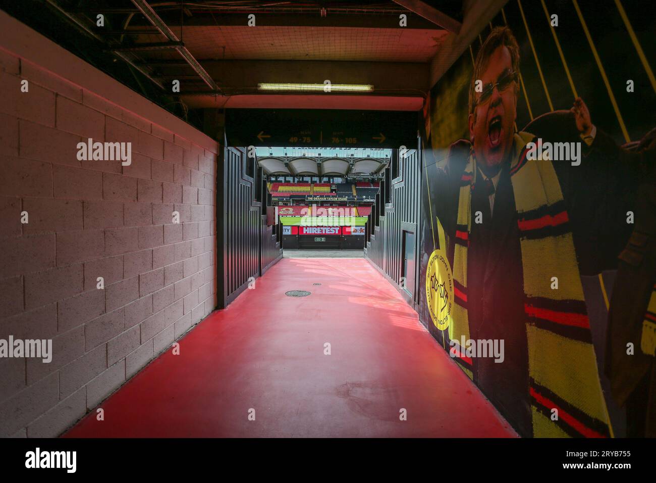 Watford, Großbritannien. September 2023 30. A General View of the Stadium during the Sky Bet Championship Match Watford vs Middlesbrough at Vicarage Road, Watford, United Kingdom, 30. September 2023 (Foto: Arron Gent/News Images) in Watford, United Kingdom am 30. September 2023. (Foto: Arron Gent/News Images/SIPA USA) Credit: SIPA USA/Alamy Live News Stockfoto