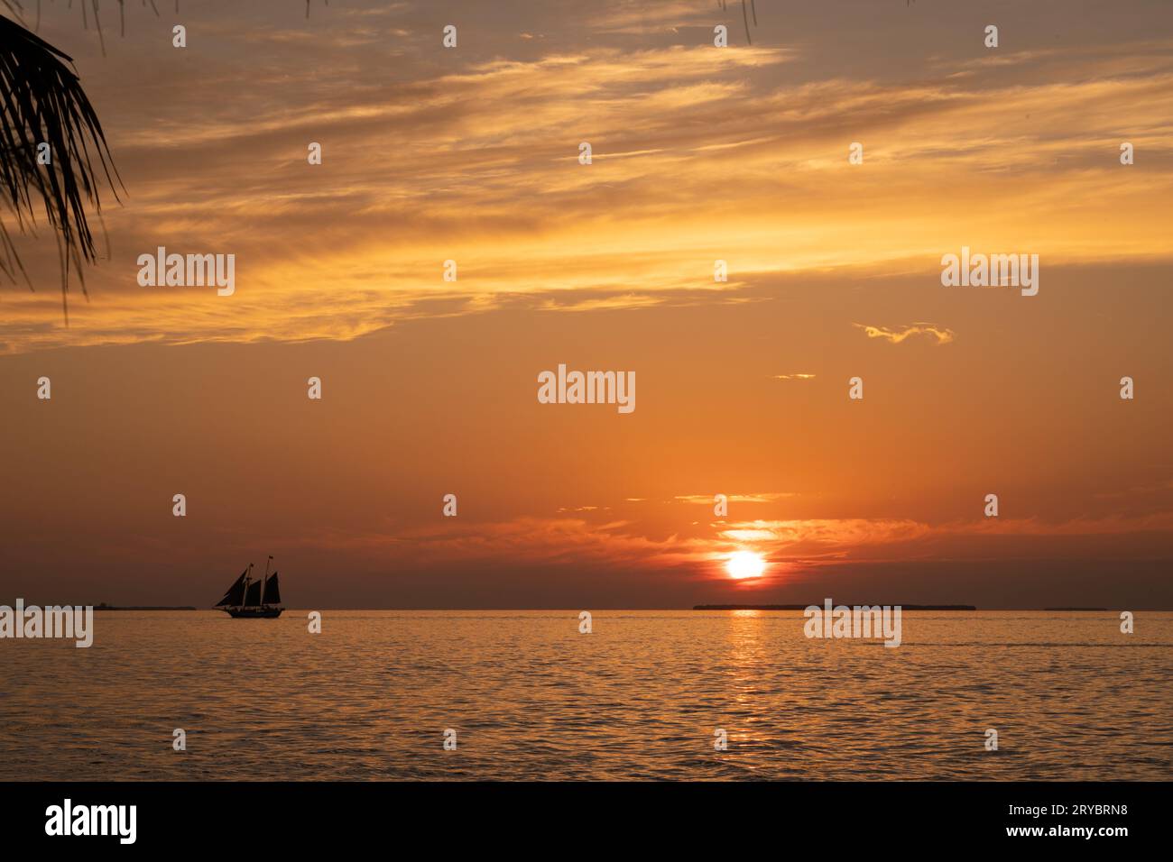 Sonnenuntergang in Key West Stockfoto
