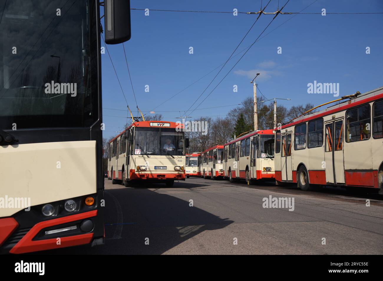Skoda 14Tr Trolleybus Stockfoto