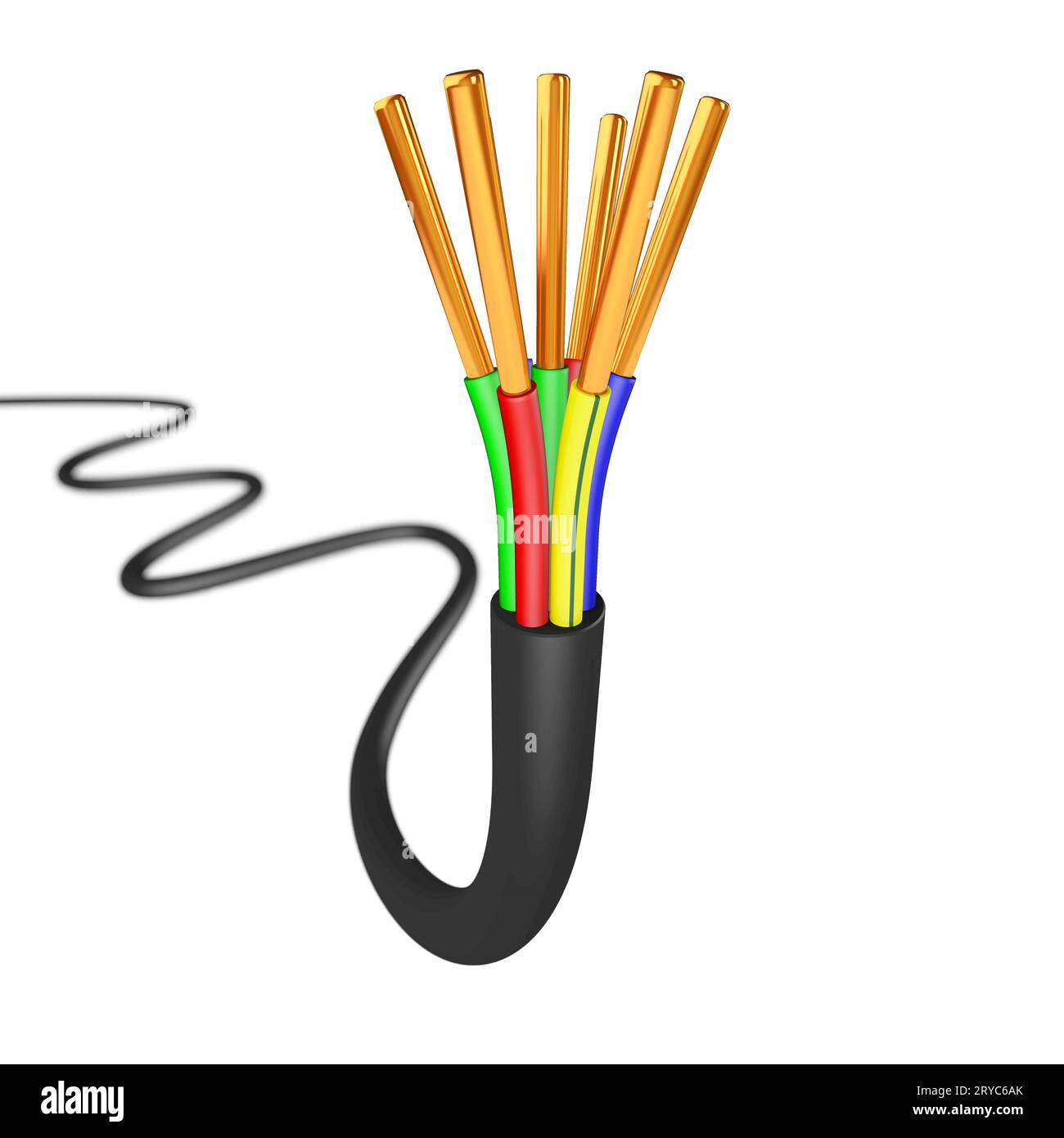 Elektrische Kabel Stockfoto