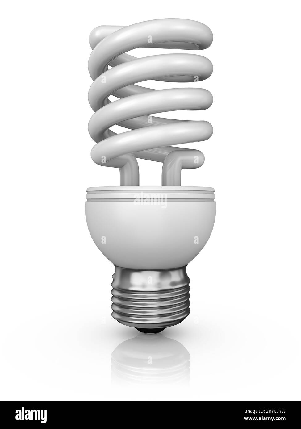 Lampe auf weißem Hintergrund Stockfoto