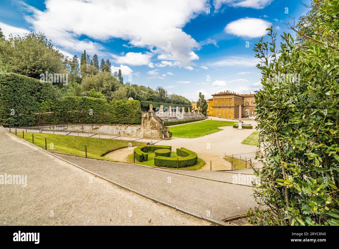 Gärten im italienischen Stil in Florenz Stockfoto