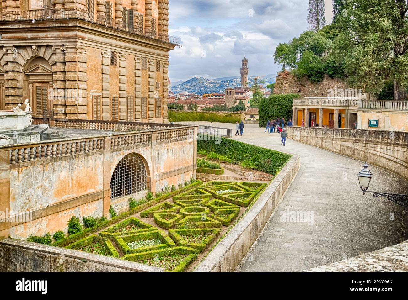 Gärten im italienischen Stil in Florenz Stockfoto