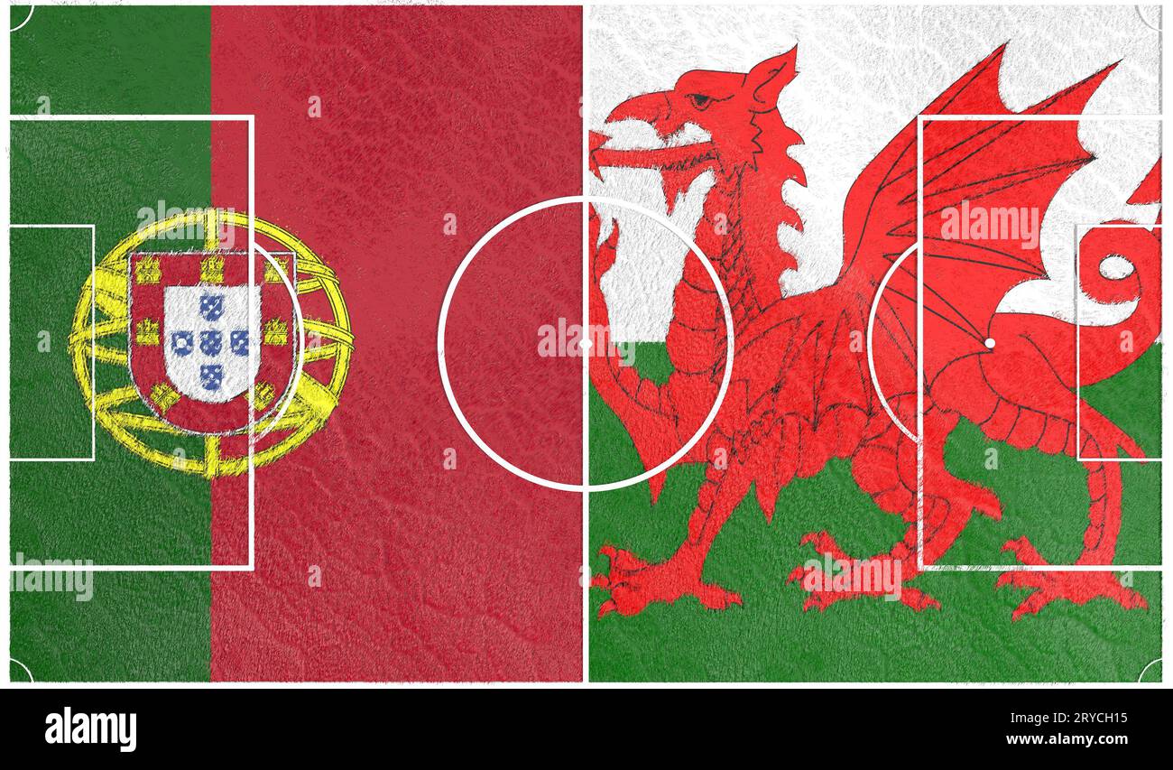 Portugal Vs Wales Europa-Fußball-Europameisterschaft 2016 Stockfoto