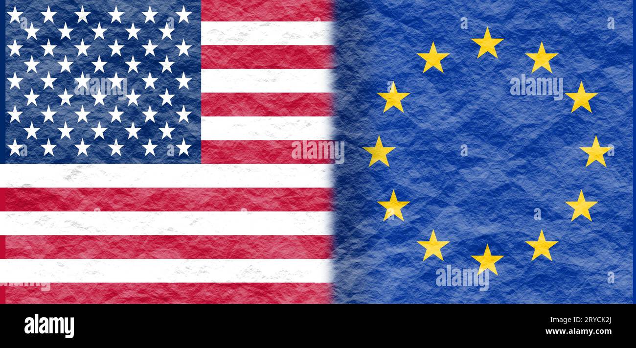 Politische Beziehungen, USA und Europäische Union Stockfoto