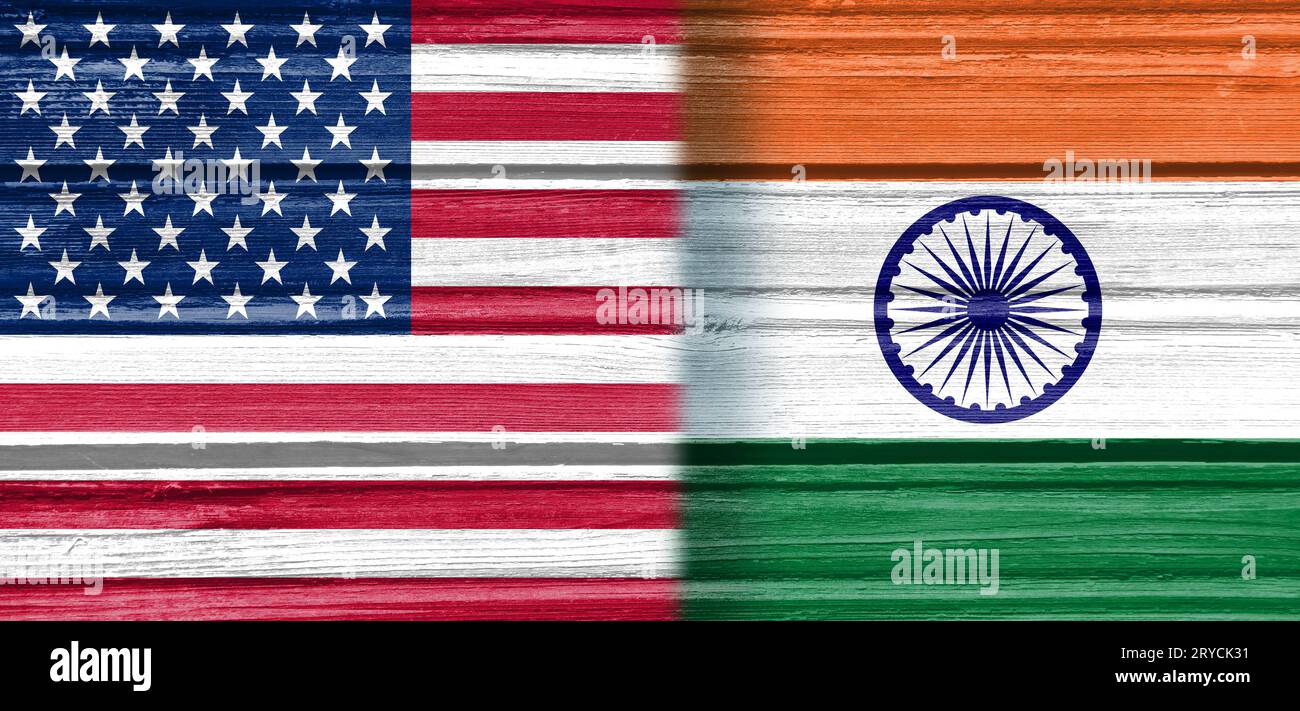 Politische Beziehungen, USA und Indien Stockfoto