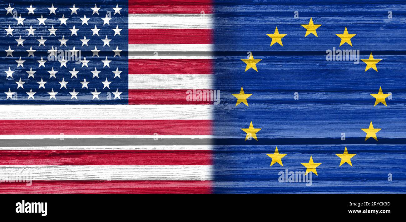 Politische Beziehungen, USA und Europäische Union Stockfoto