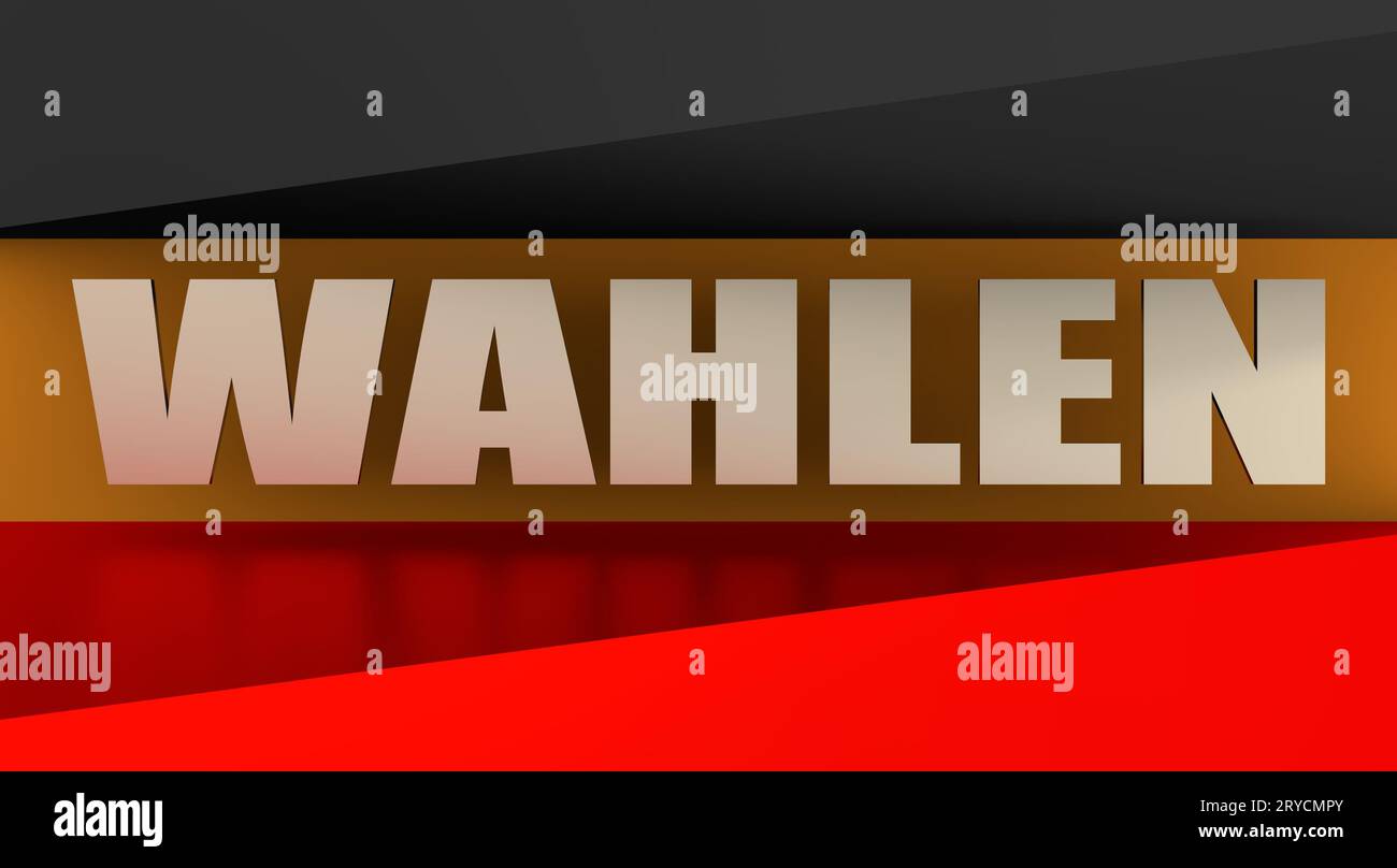 Wahltext zum Hintergrund der deutschen Flagge Stockfoto Wahltext zum Hintergrund der deutschen Flagge Stockfoto