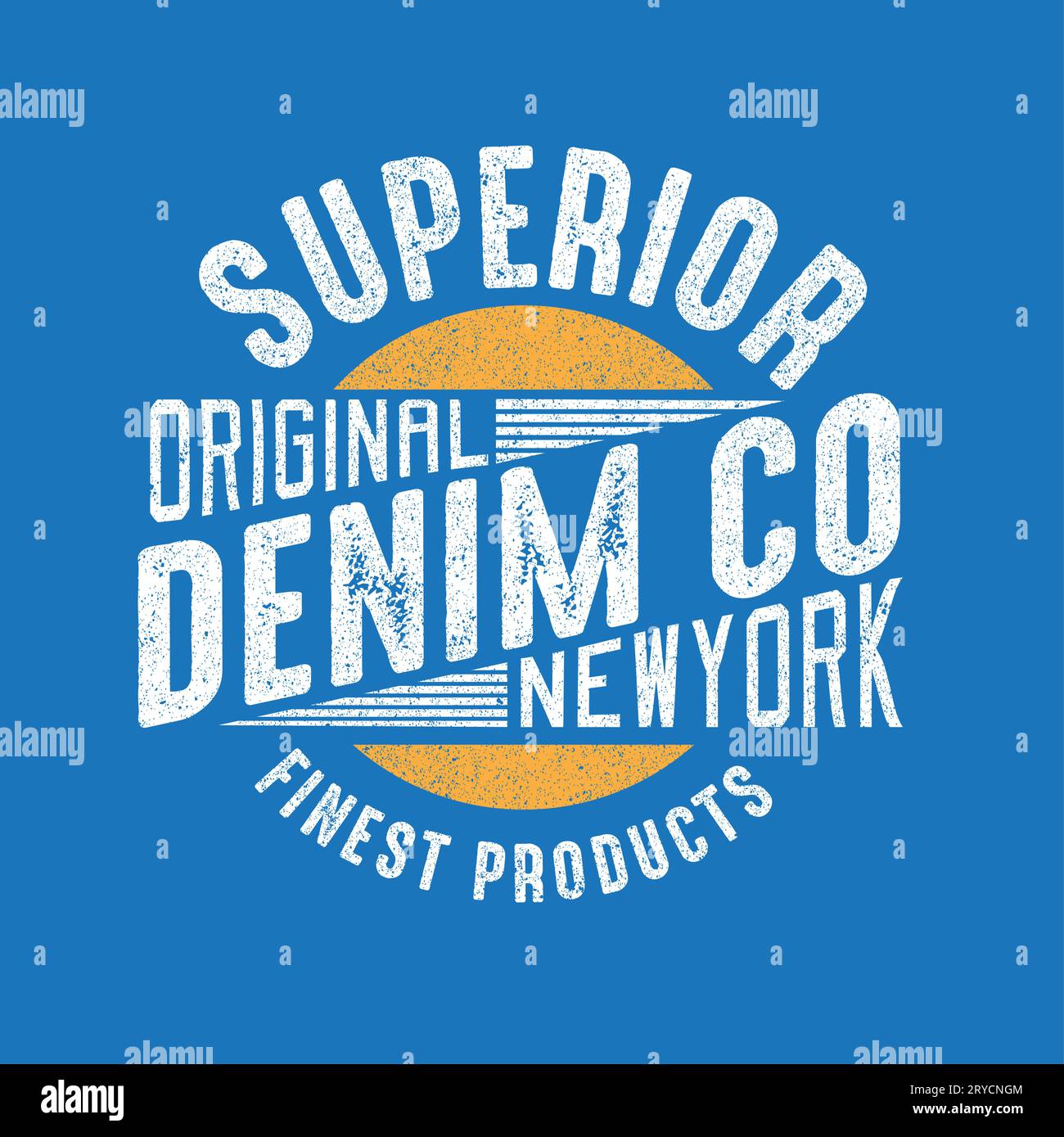 Überlegener Denim Original New york Typografie Varsity Grafik Distress T-Shirt Grafik College Kleidung für T-Shirt Print Design Vektor Stock Vektor