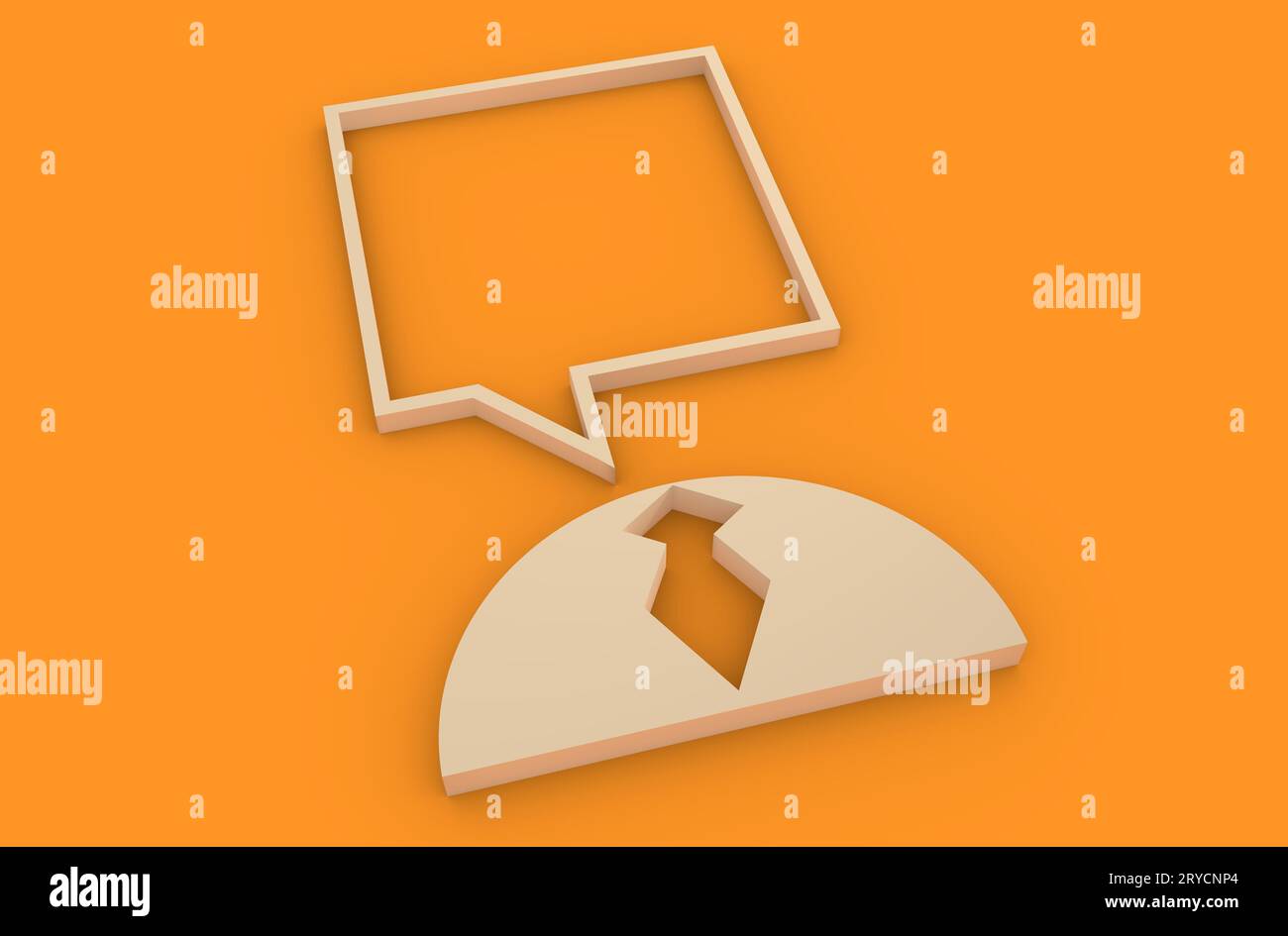 Personensymbole mit Dialogblasen Stockfoto