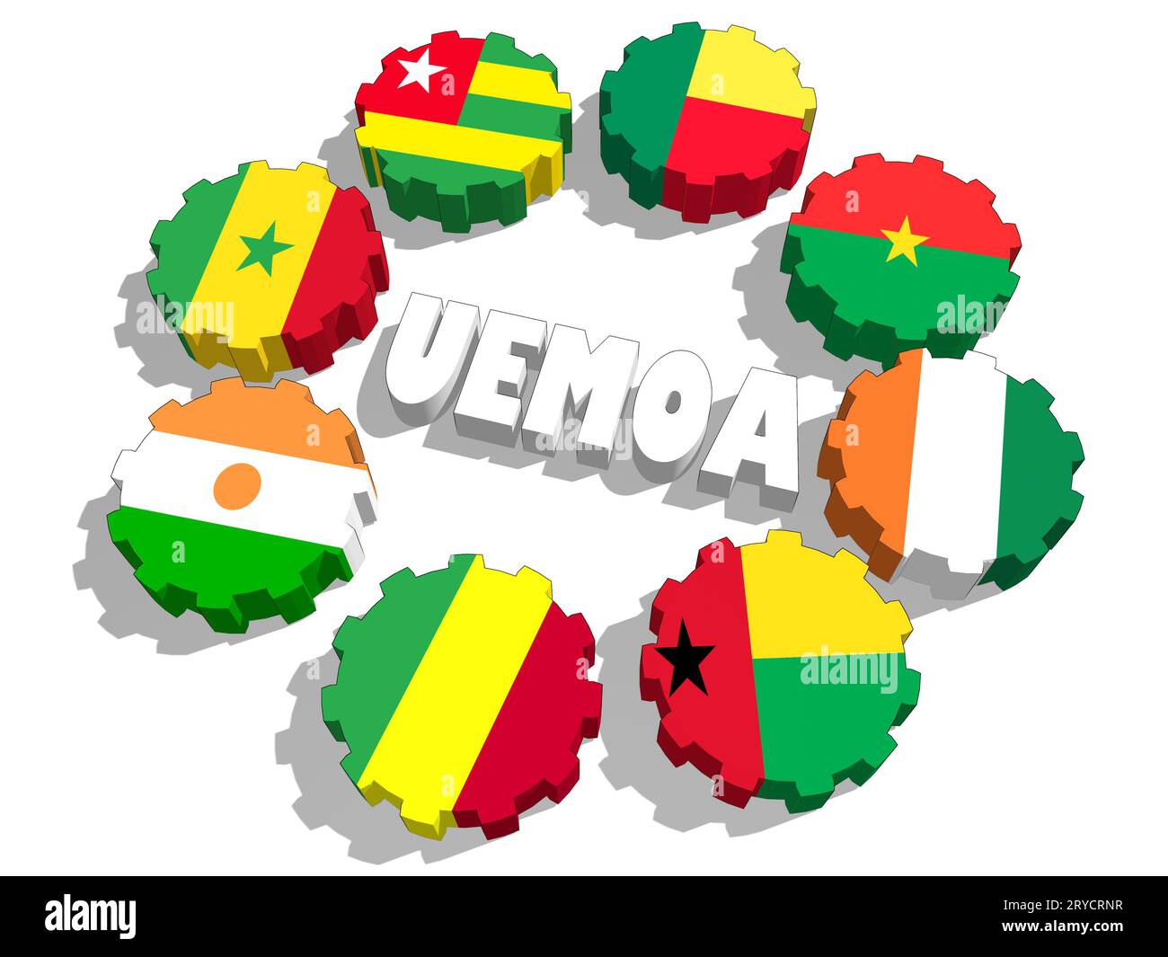 Westafrikanische Wirtschafts- und Währungsunion Union Stockfoto