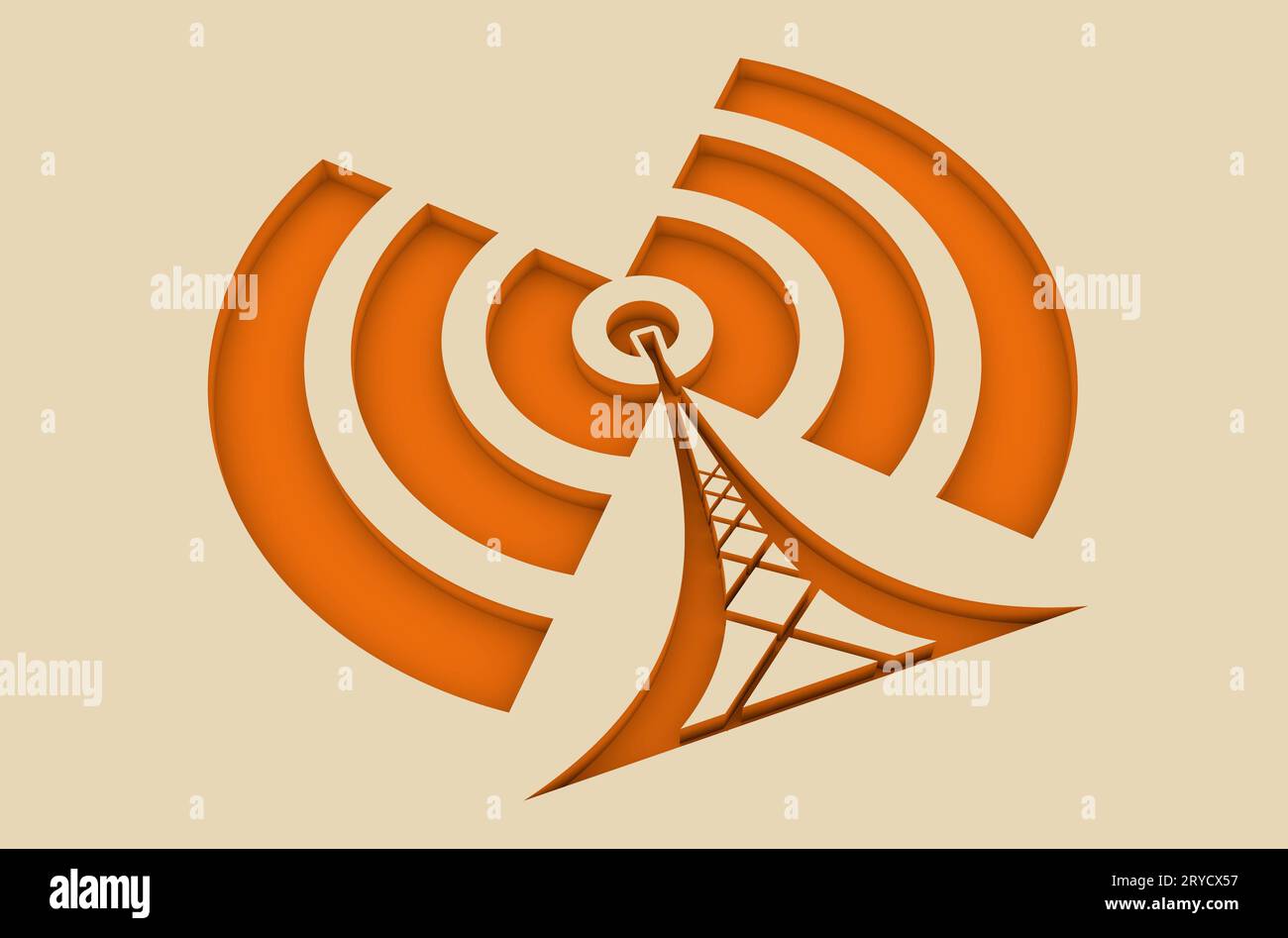 Wi-Fi Wireless-Netzwerk-Symbol Stockfoto