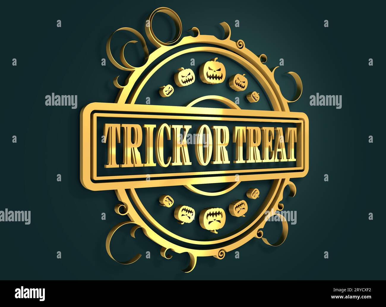 Gravierte Stempel mit Halloween-text Stockfoto