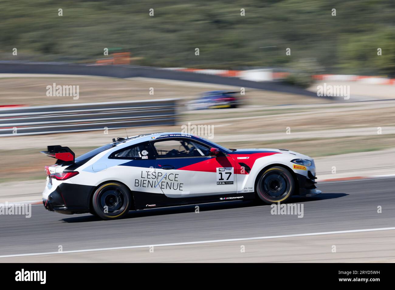 FFSA GT4 2023 auf Circuit Ledenon, Ledenon, FRANKREICH, 24/09/2023 Florent 'MrCrash' B.. Stockfoto