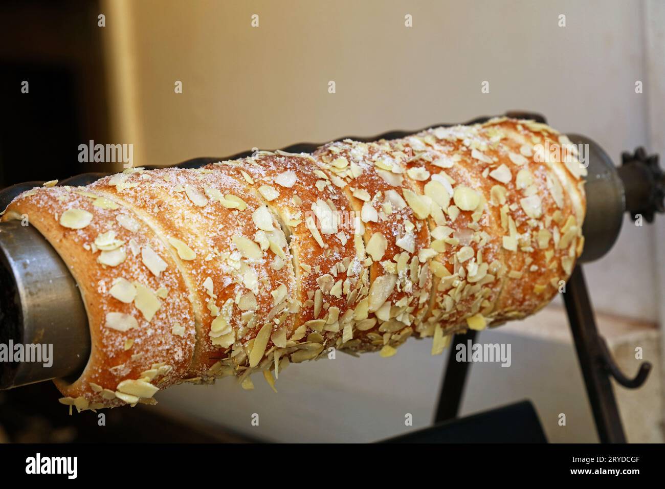 Close up Ready sweet Schornstein Kuchen zu essen Stockfoto