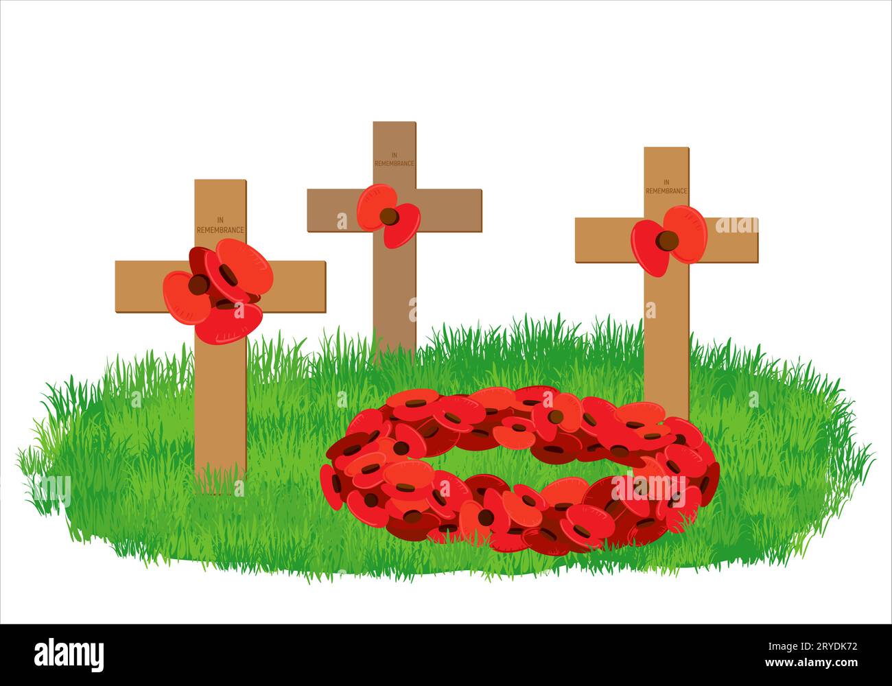 Mohnblumen der erinnerung Stock-Vektorgrafiken kaufen - Alamy