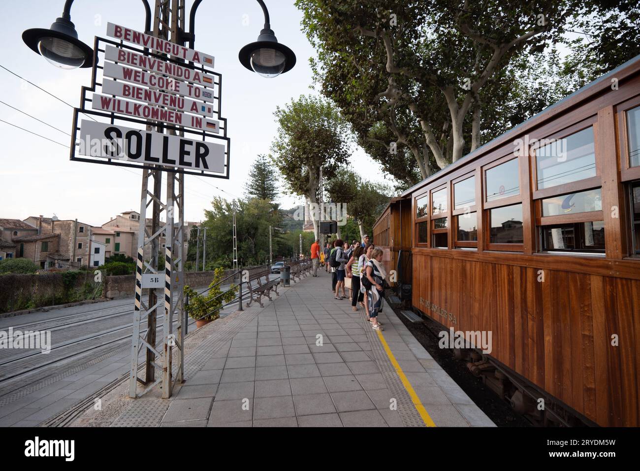 Bahnhof Soller. Palma nach Soller Vintage Train. Mallorca Spanien. Bild: Garyroberts/worldwidefeatures.com Stockfoto
