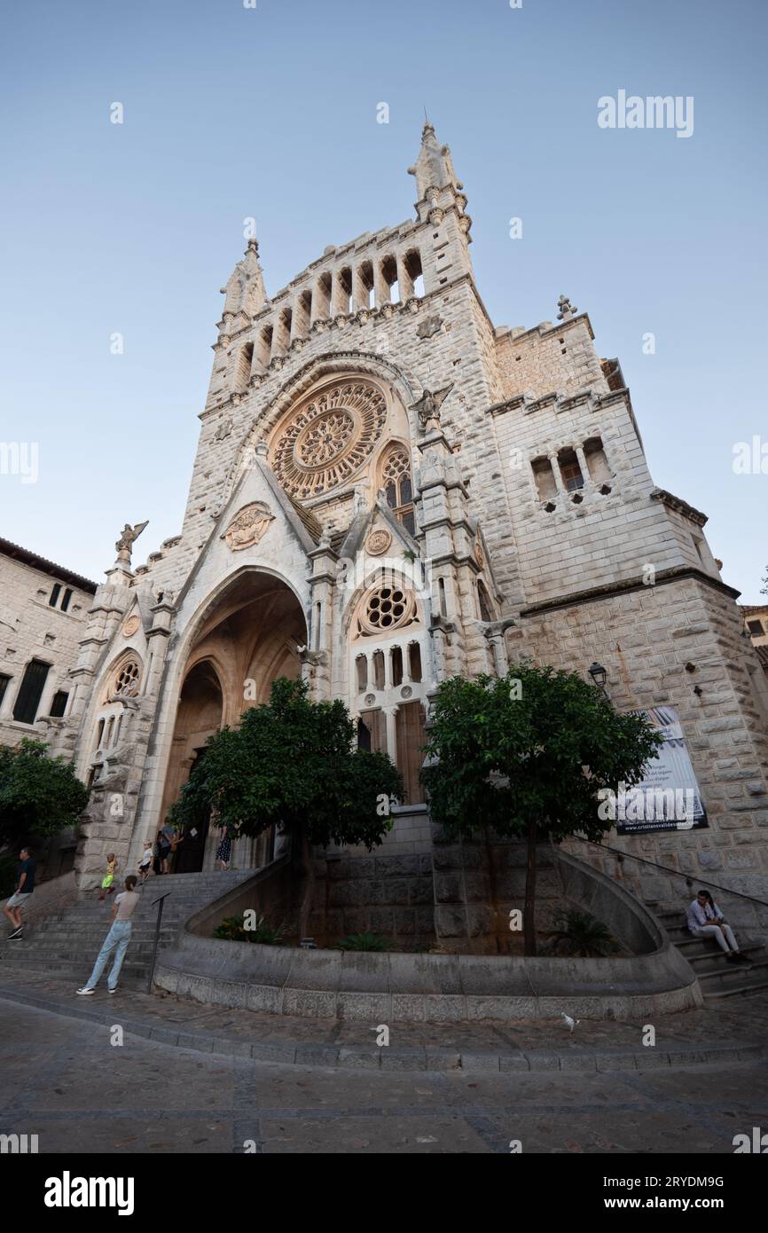 Kirche Sant Bartomeu, Soller, Mallorca Spanien. Bild: Garyroberts/worldwidefeatures.com Stockfoto