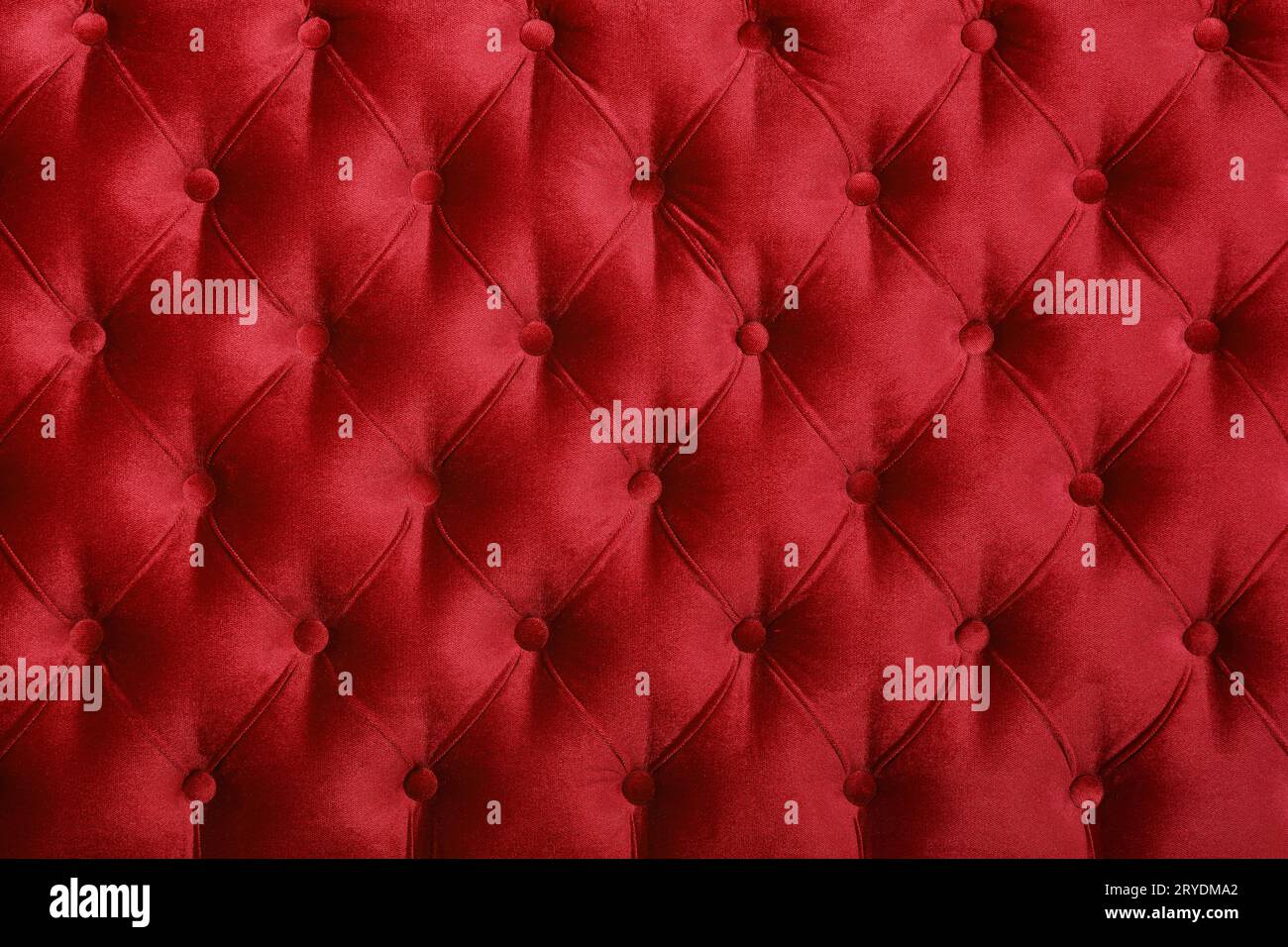 Red capitone getuftete Stoffbezüge Textur Stockfoto