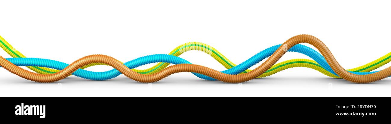 Flexible Wellrohre Stockfoto