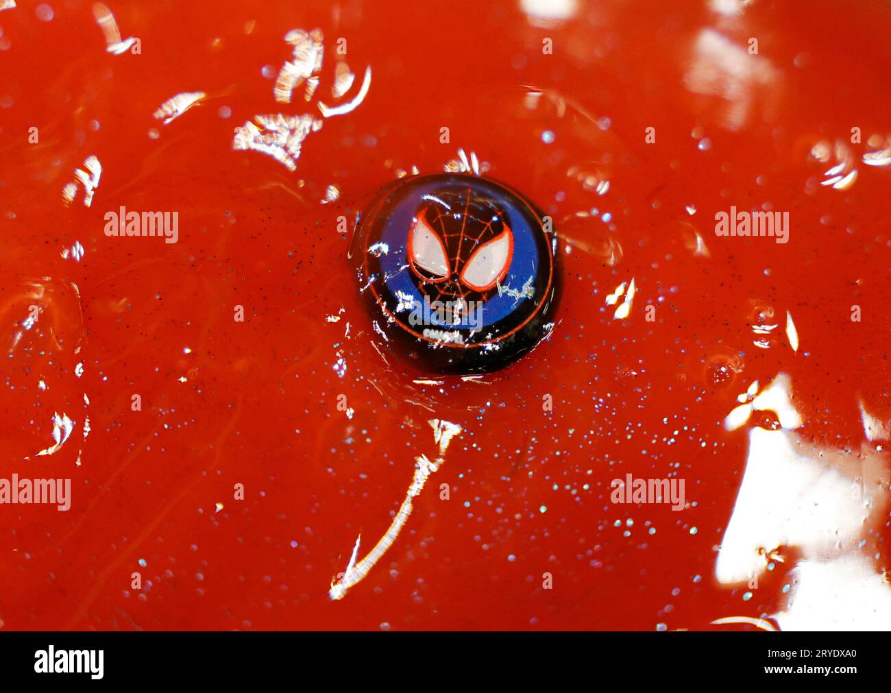 New York, Usa. September 2023 30. Ein Super Hero in Slime wird am Samstag, den 30. September 2023, auf der New York Toy Fair im Jacob K. Javits Convention Center in New York City gezeigt. Foto von John Angelillo/UPI Credit: UPI/Alamy Live News Stockfoto