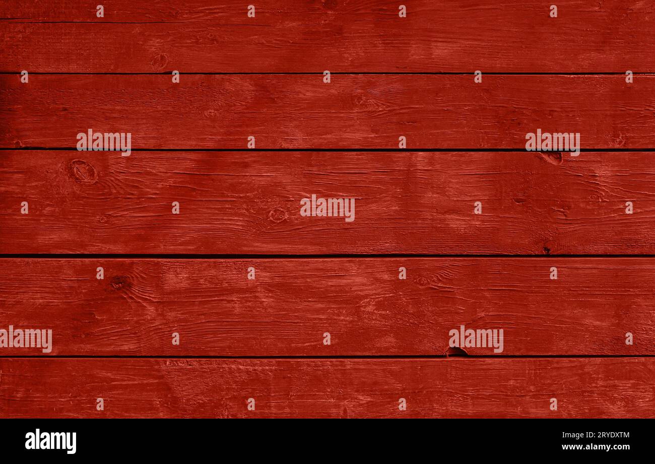 Rot verwitterte lackierte Holzdielen Hintergrund Stockfoto