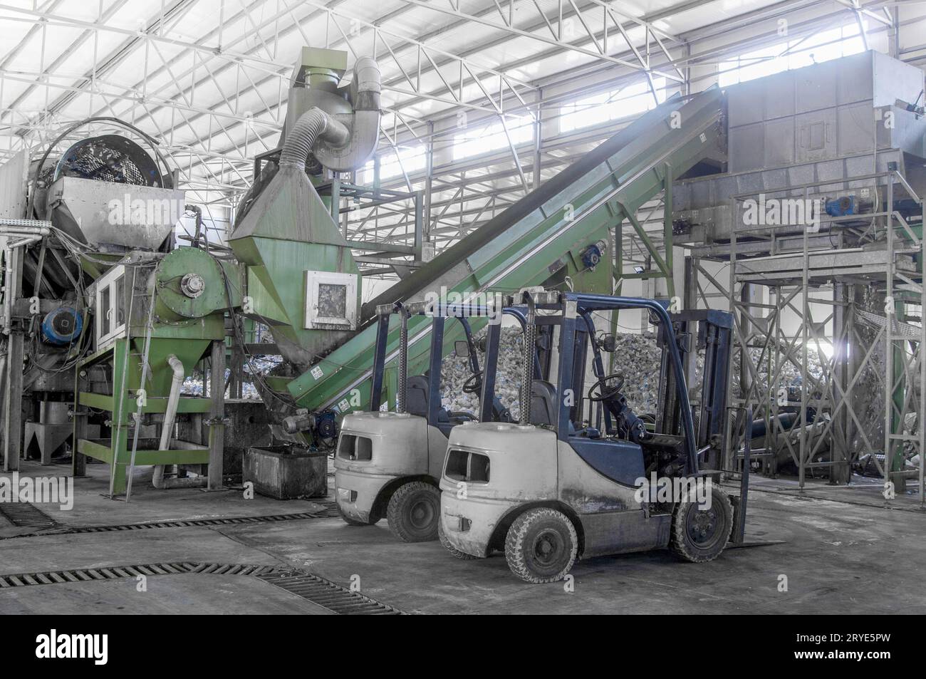 Eine Anlage zum Recycling von Flaschen Stockfoto