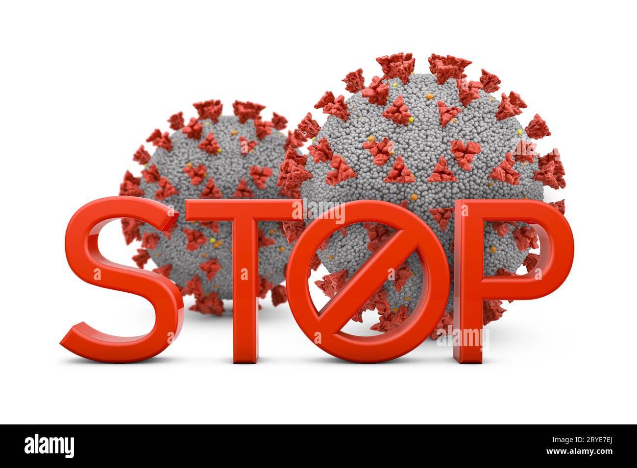 STOP und Coronovirus Stockfoto