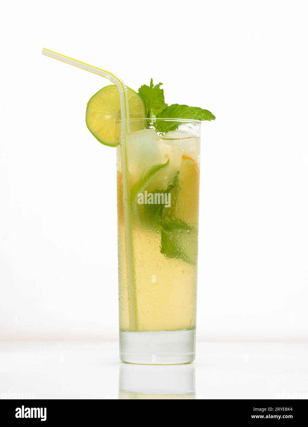 Obstgetränke im Glas Stockfoto