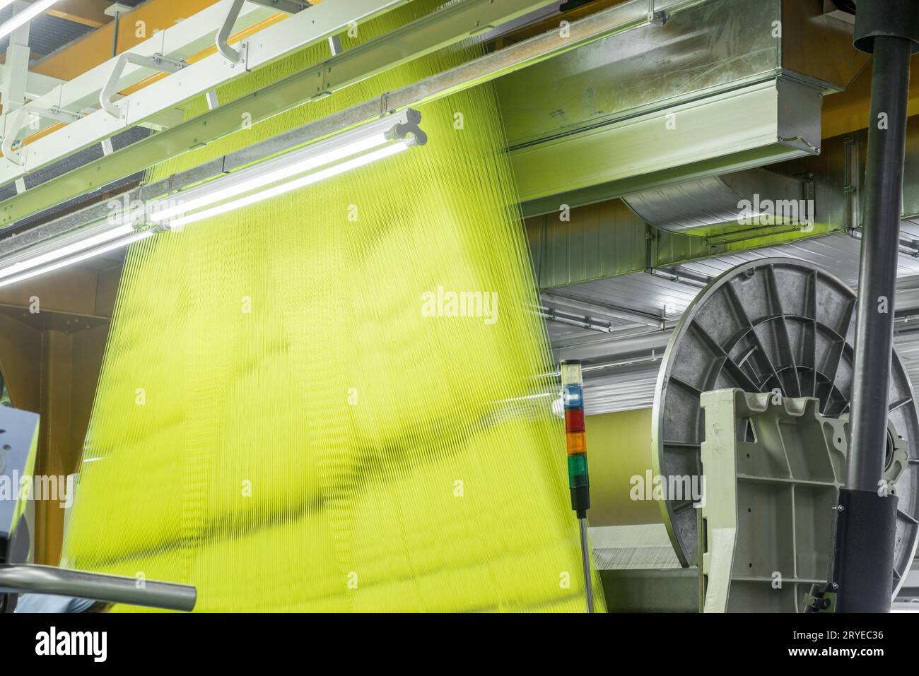 Webwerkstatt in der Fabrik Stockfoto