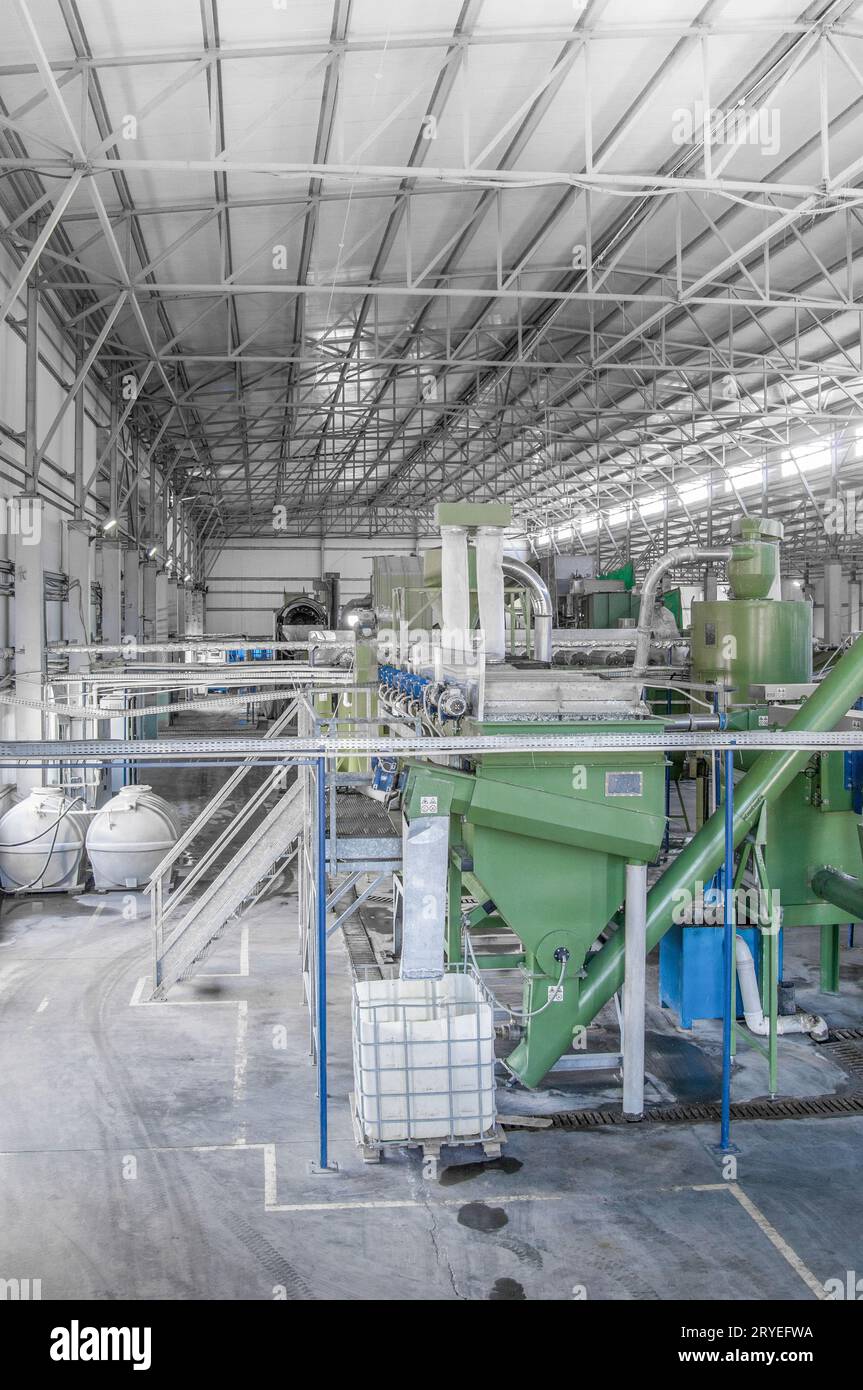 Eine Anlage zum Recycling von Flaschen Stockfoto