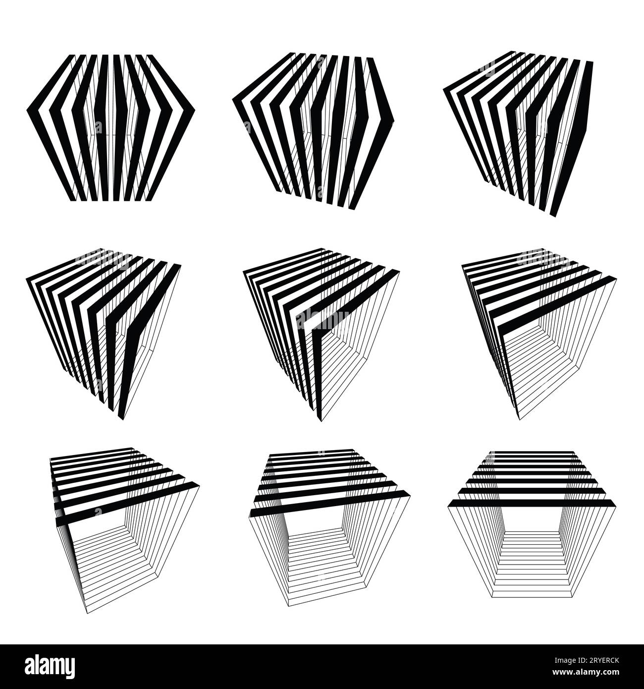 Sammlung abstrakter Designelemente Stockfoto