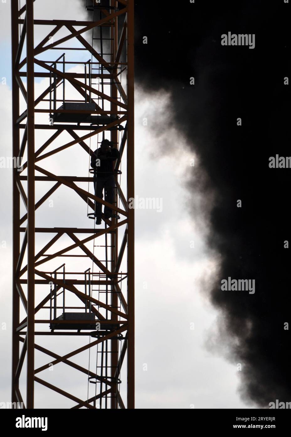 Giftiges Rauchgas bei Bränden Stockfoto