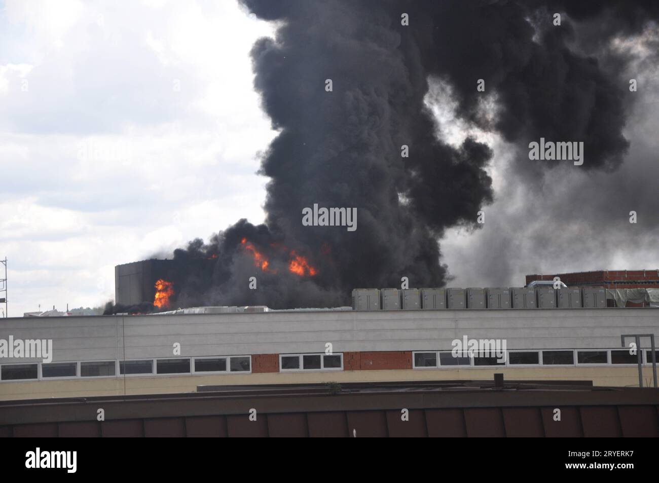 Giftiges Rauchgas bei Bränden Stockfoto