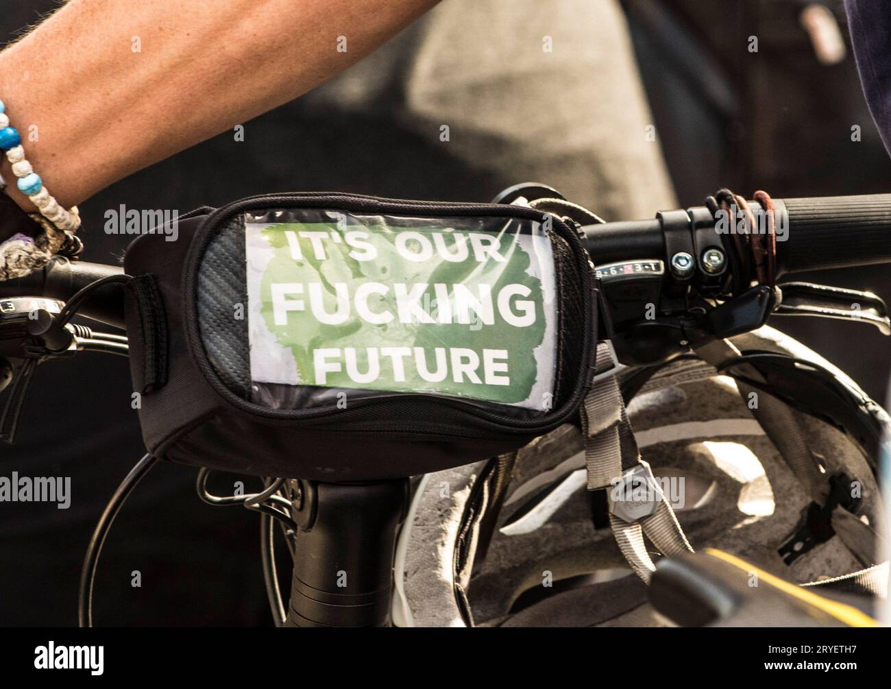 Zukunftszeichen, vorausschauend planen und an morgen denken Stockfoto